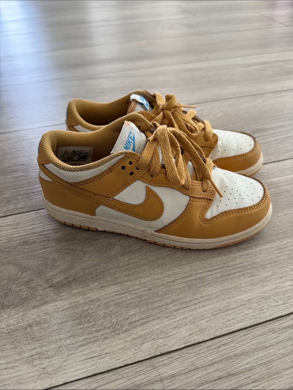Nike Dunk Low shoes "Honeycomb" yellow/white leather 3Y